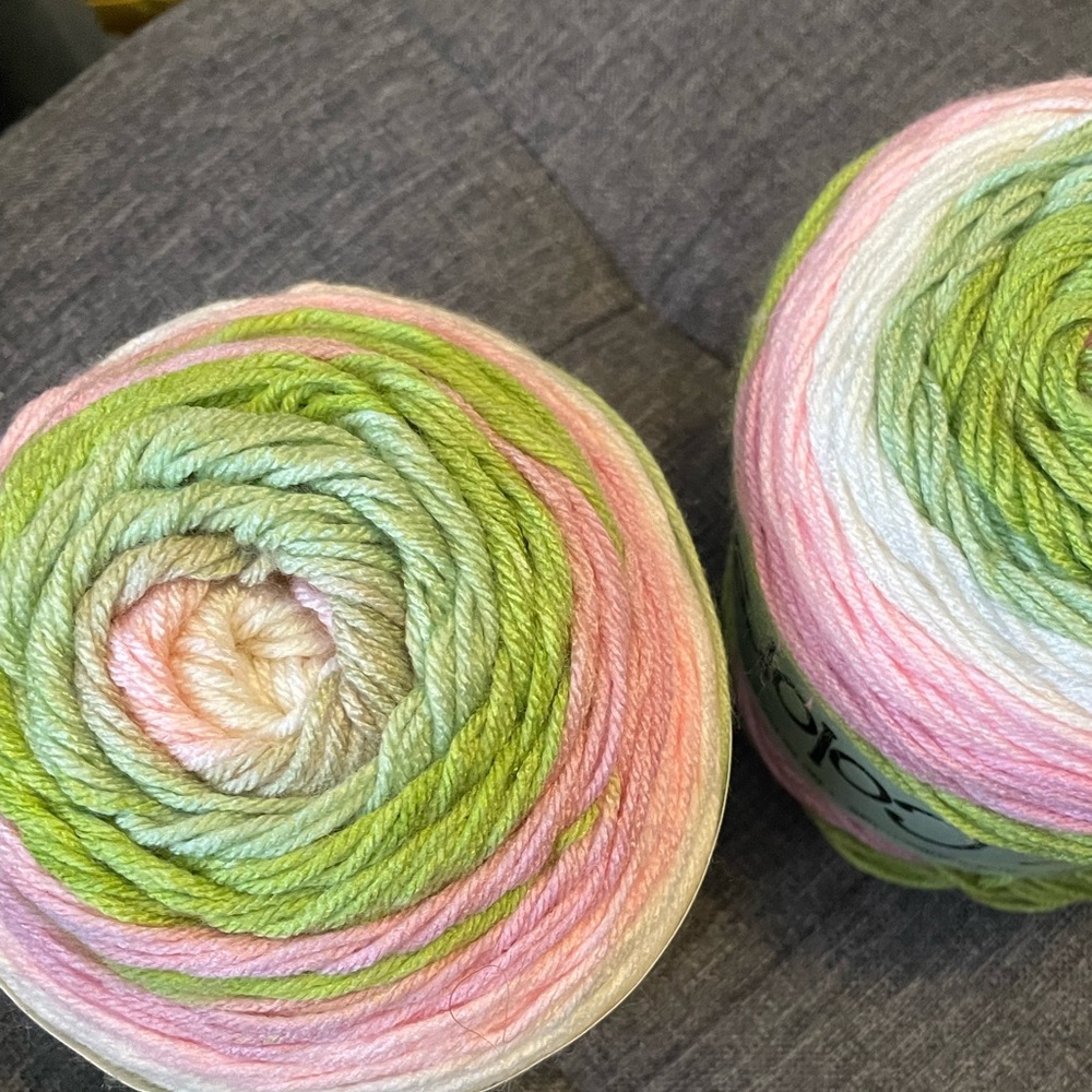 Pink, Green, White DK Yarn by Premier 766 yards